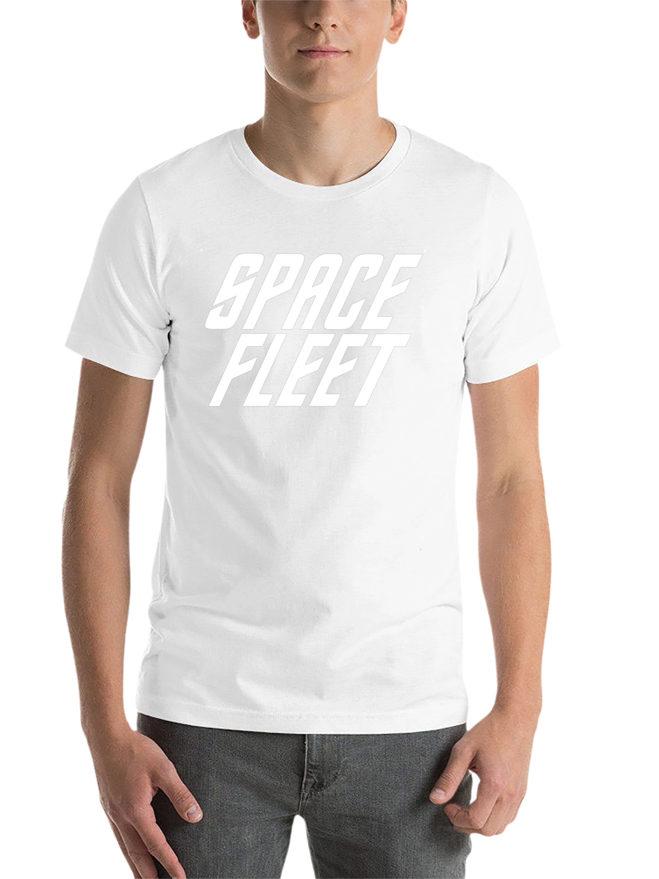Space Fleet Graphic T-Shirt - Sci-Fi Style Black Tee