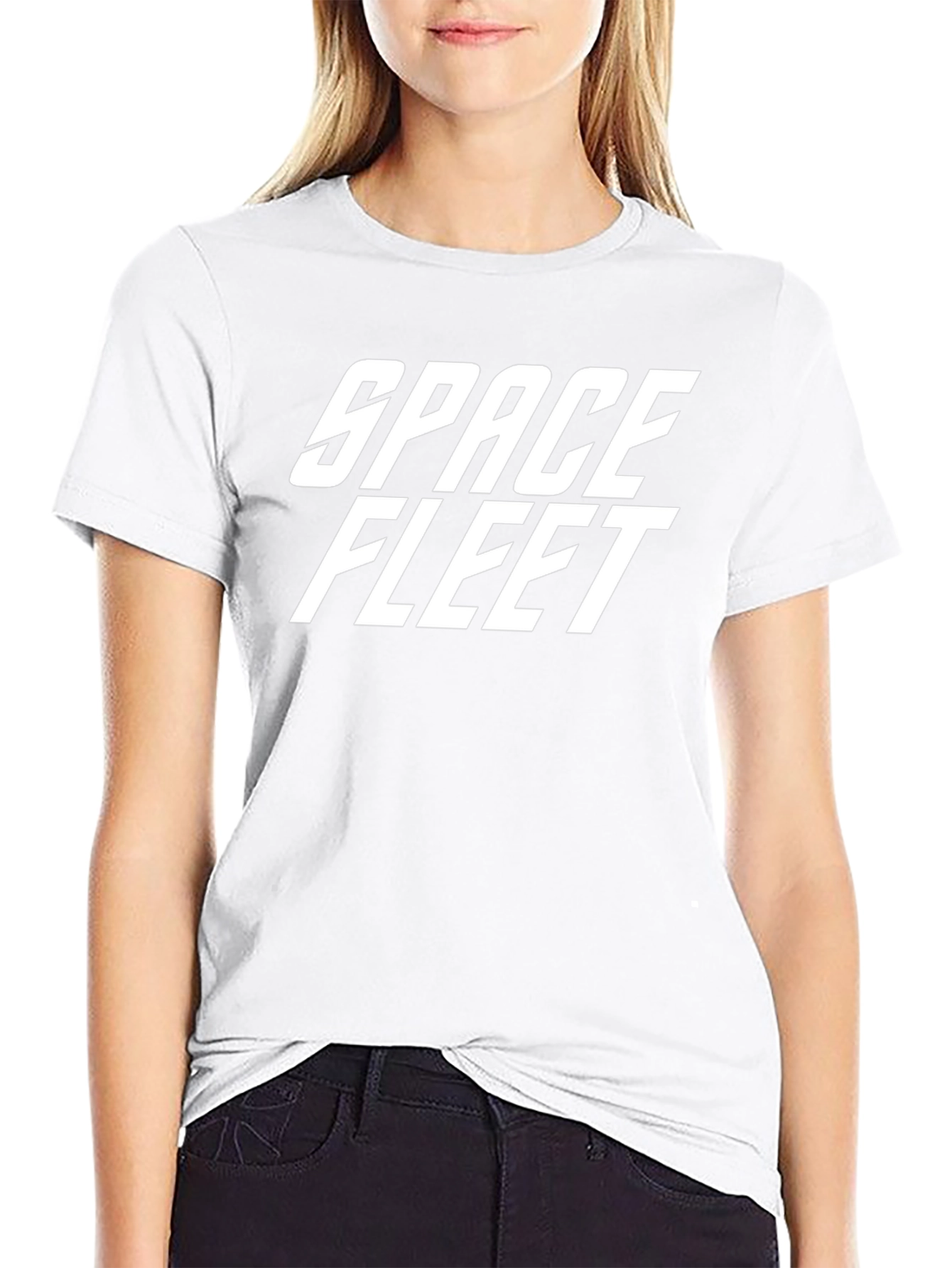 Space Fleet Graphic T-Shirt - Sci-Fi Style Black Tee