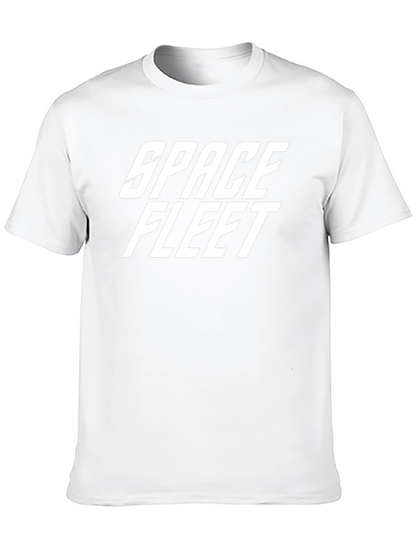 Space Fleet Graphic T-Shirt - Sci-Fi Style Black Tee