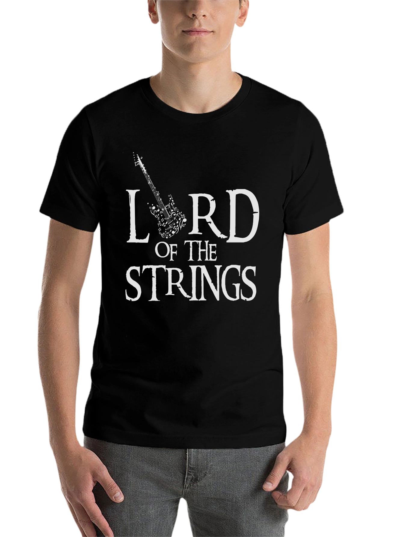 Lord of the Strings Black T-Shirt