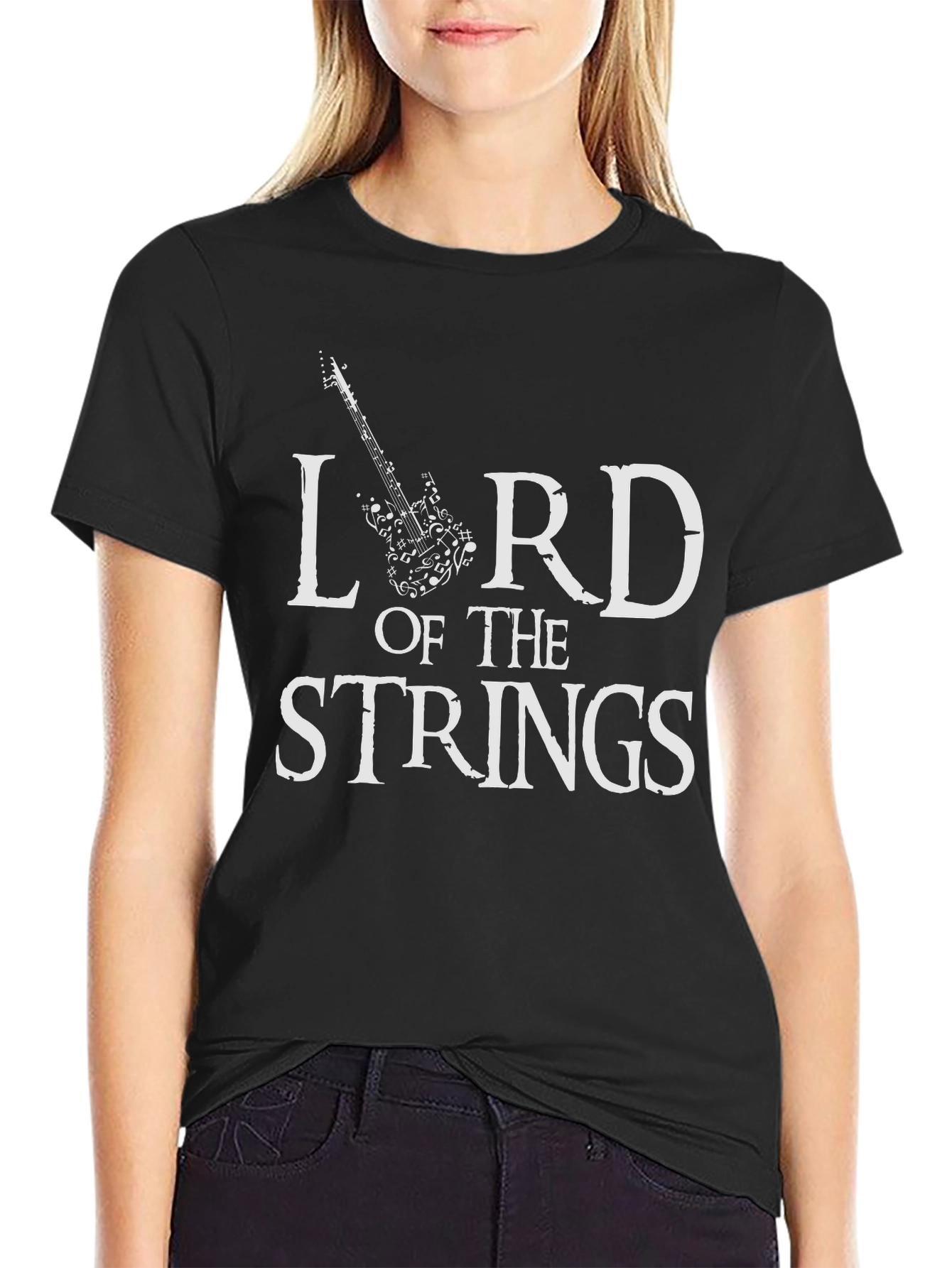Lord of the Strings Black T-Shirt
