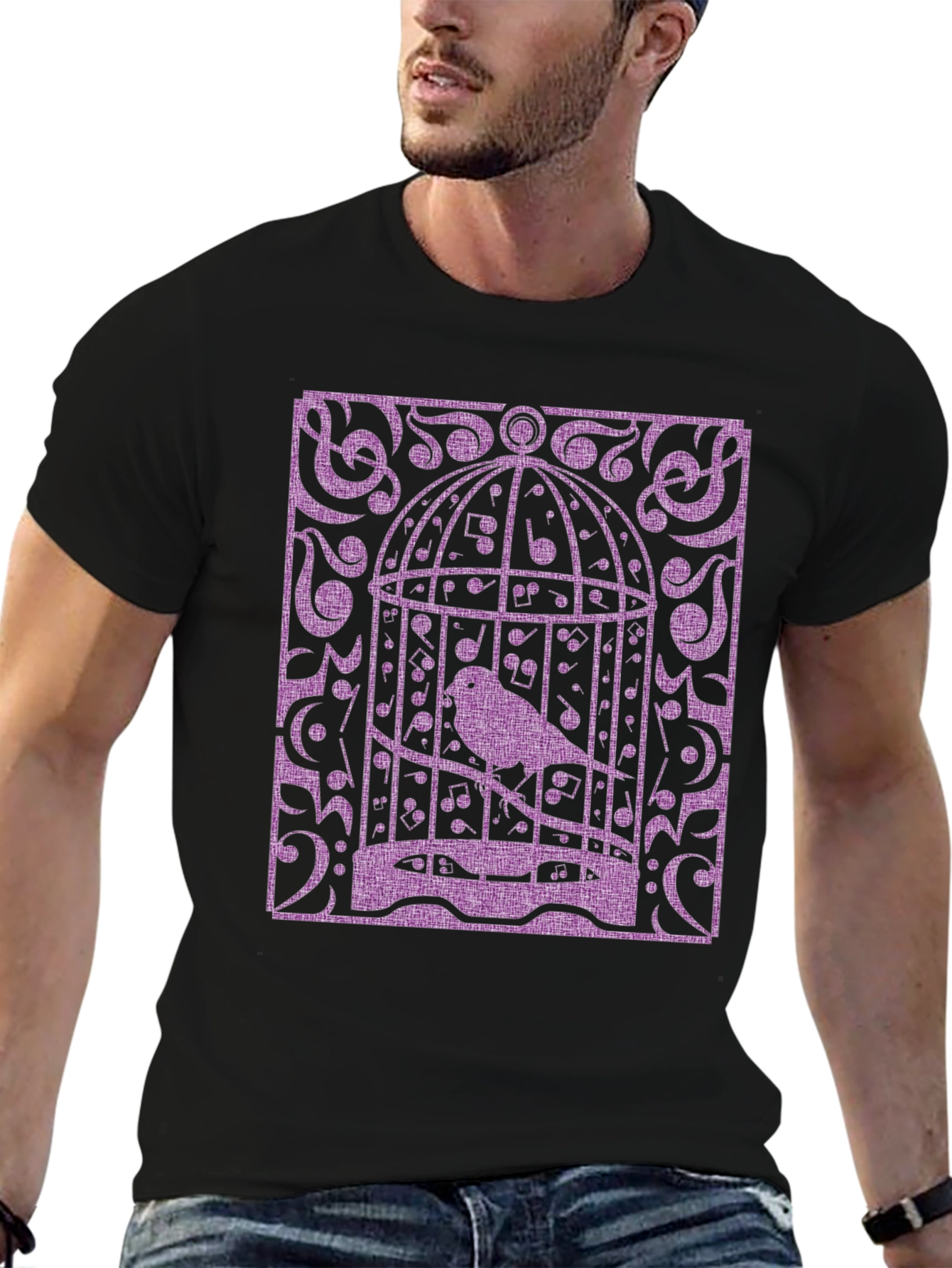 Birdcage Music Graphic Tee - Black