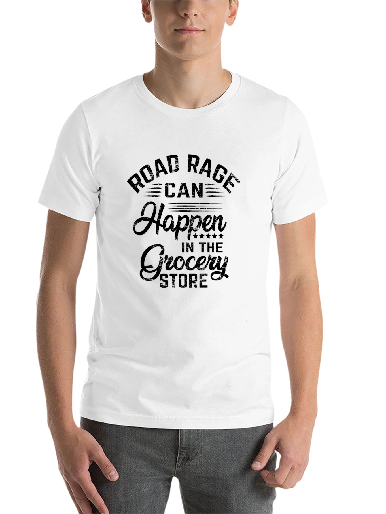 Road Rage Grocery Store Black T-Shirt