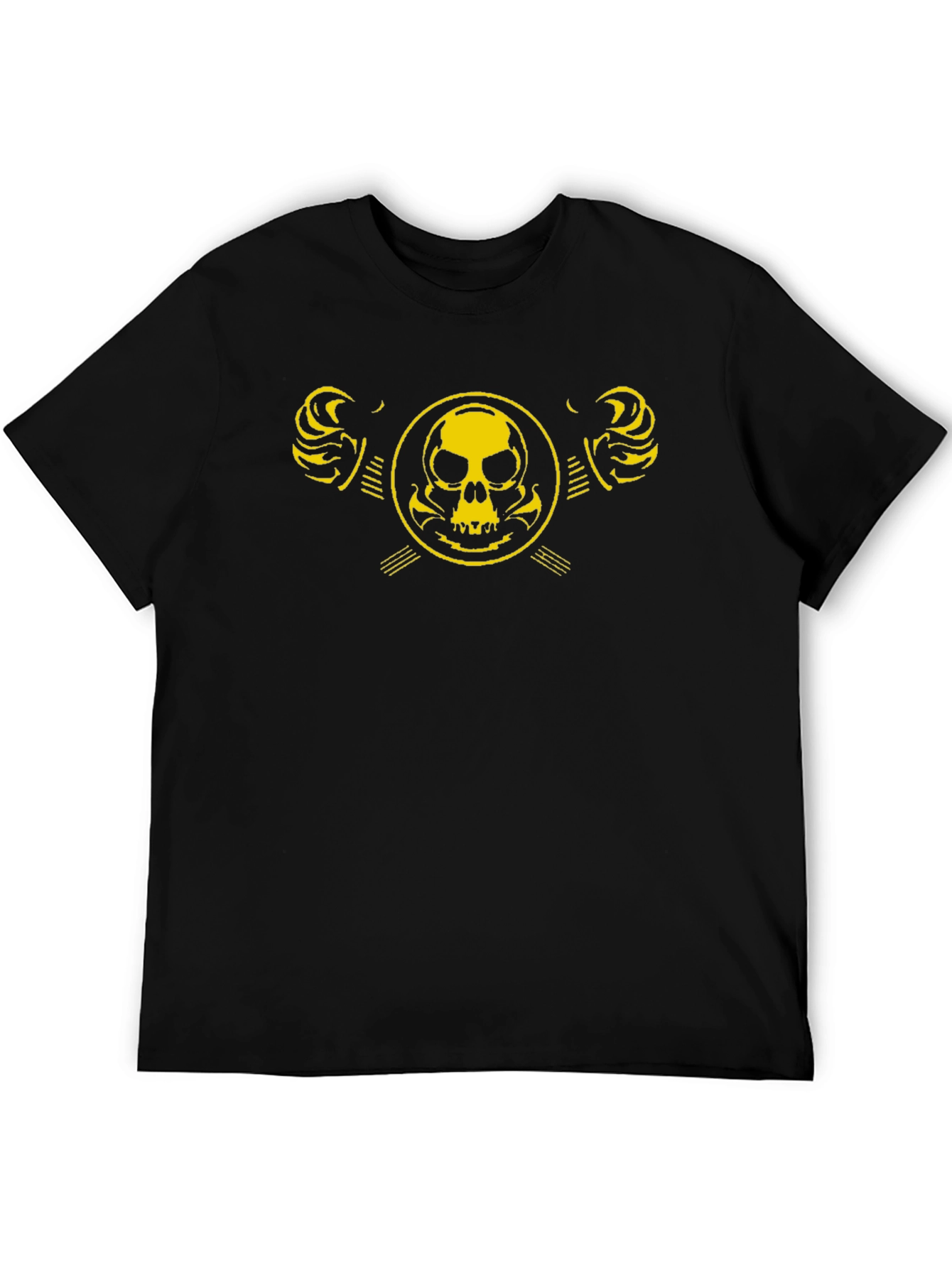 Skull Emblem Graphic Black T-Shirt