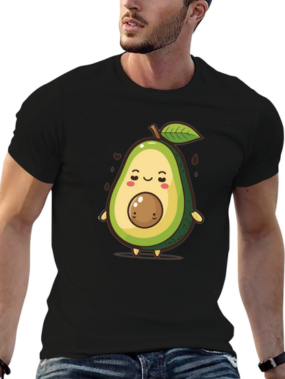 Cute Avocado Cartoon Graphic T-Shirt