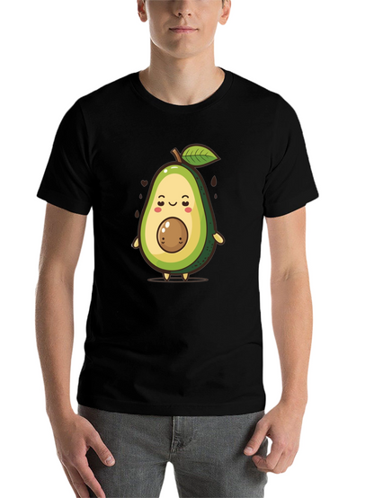 Cute Avocado Cartoon Graphic T-Shirt