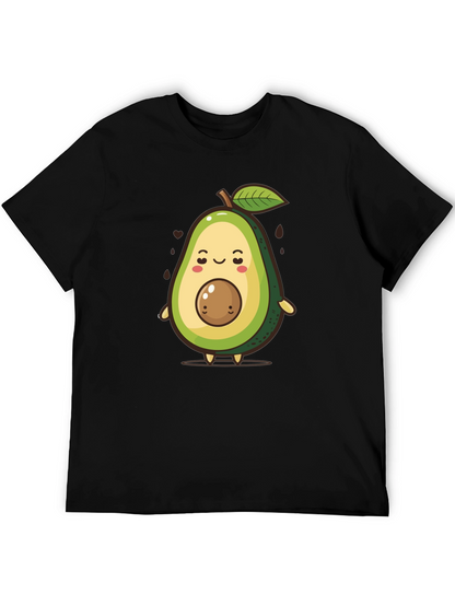 Cute Avocado Cartoon Graphic T-Shirt