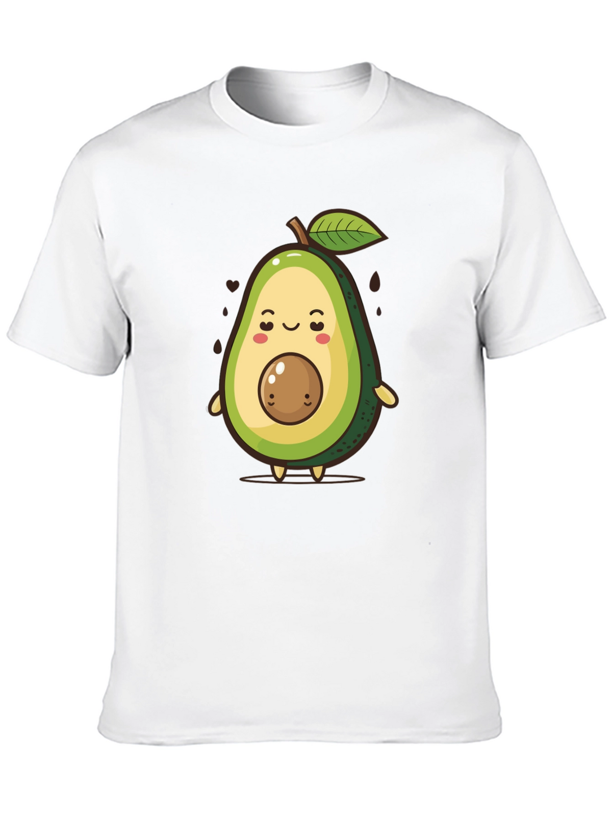 Cute Avocado Cartoon Graphic T-Shirt