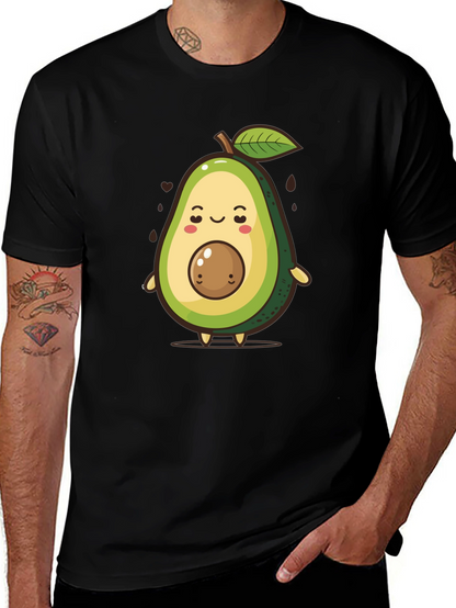 Cute Avocado Cartoon Graphic T-Shirt