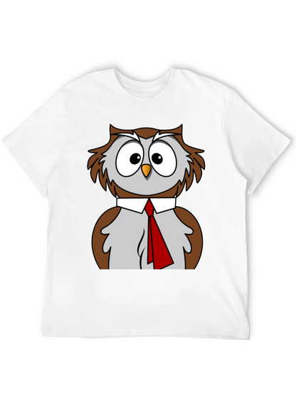 Owl T-Shirt Funny Bird Business Casual Tee