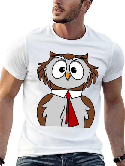 Owl T-Shirt Funny Bird Business Casual Tee