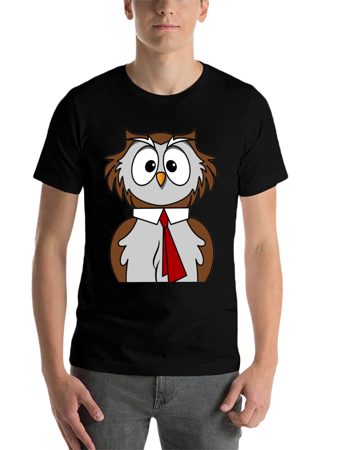 Owl T-Shirt Funny Bird Business Casual Tee