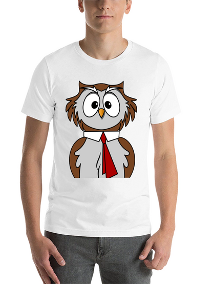 Owl T-Shirt Funny Bird Business Casual Tee