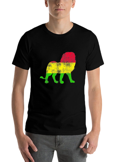 Rasta Lion Graphic T-Shirt - Reggae Vibes