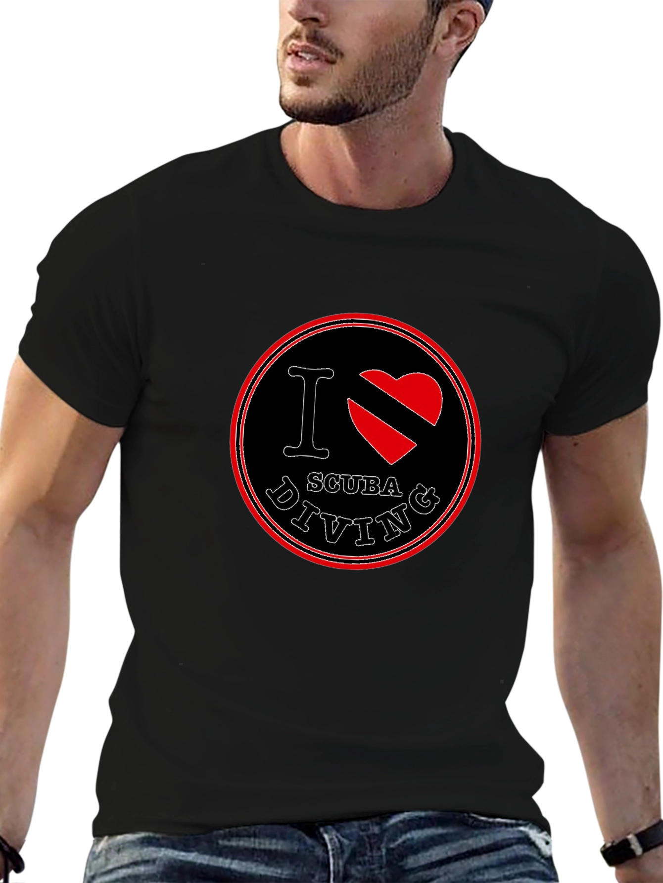 I Love Scuba Diving Black T-Shirt