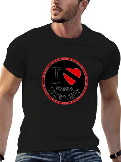 I Love Scuba Diving Black T-Shirt