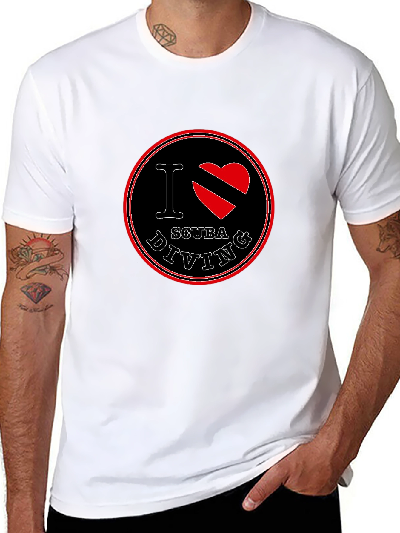 I Love Scuba Diving Black T-Shirt