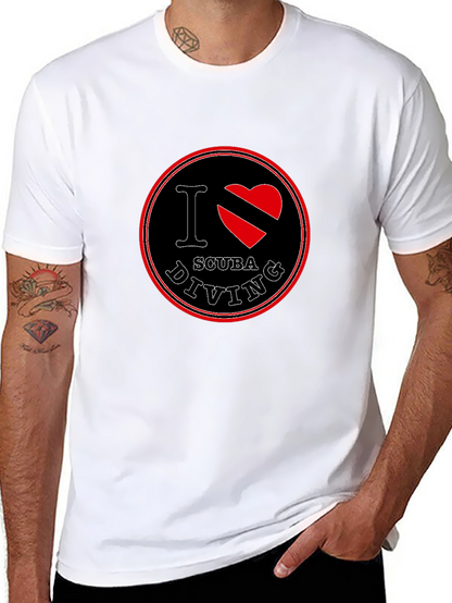 I Love Scuba Diving Black T-Shirt