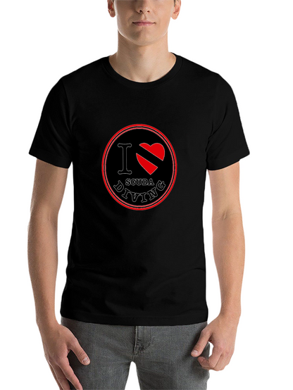 I Love Scuba Diving Black T-Shirt