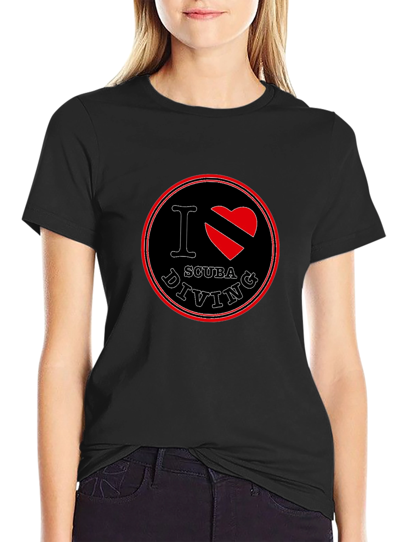 I Love Scuba Diving Black T-Shirt