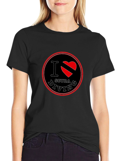 I Love Scuba Diving Black T-Shirt