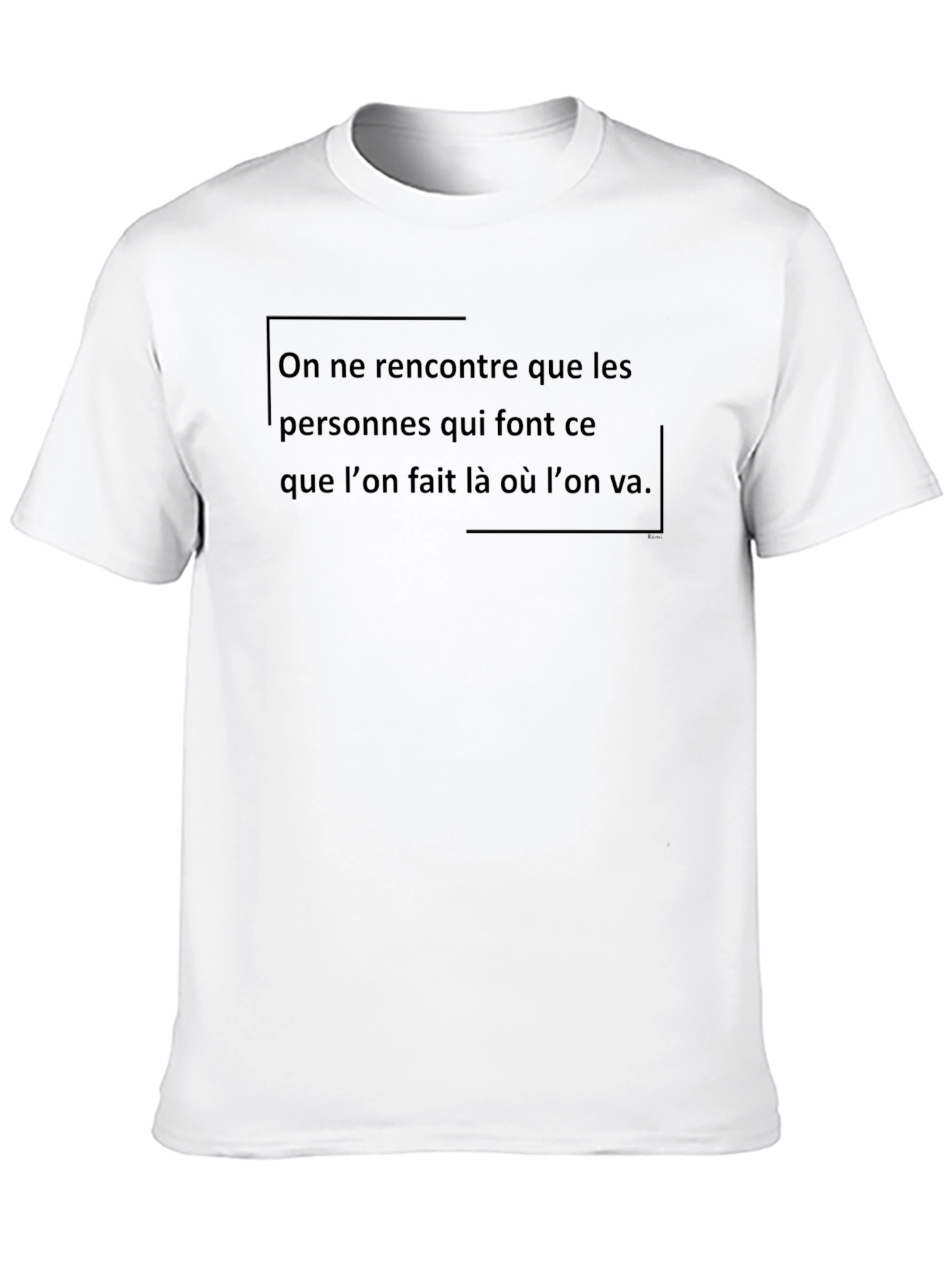 French Quote Graphic Tee - Black Casual T-Shirt