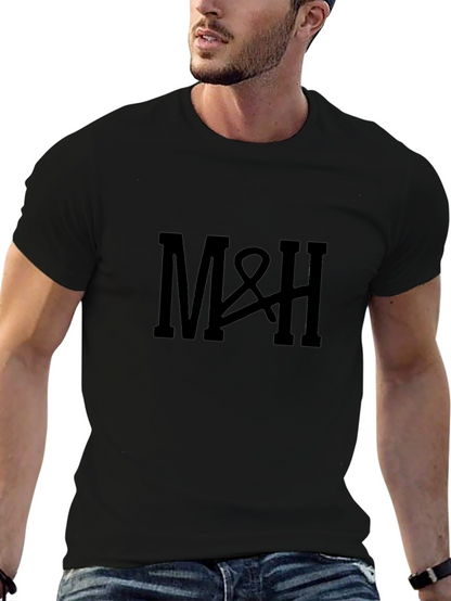 M&H Black Cotton Graphic Tee