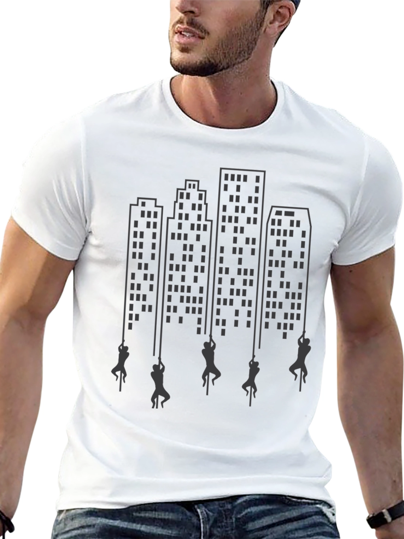 City Climber Graphic Tee - Urban Adventure Shirt