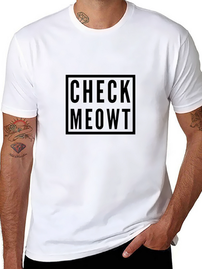 Check Meowt Black T-Shirt