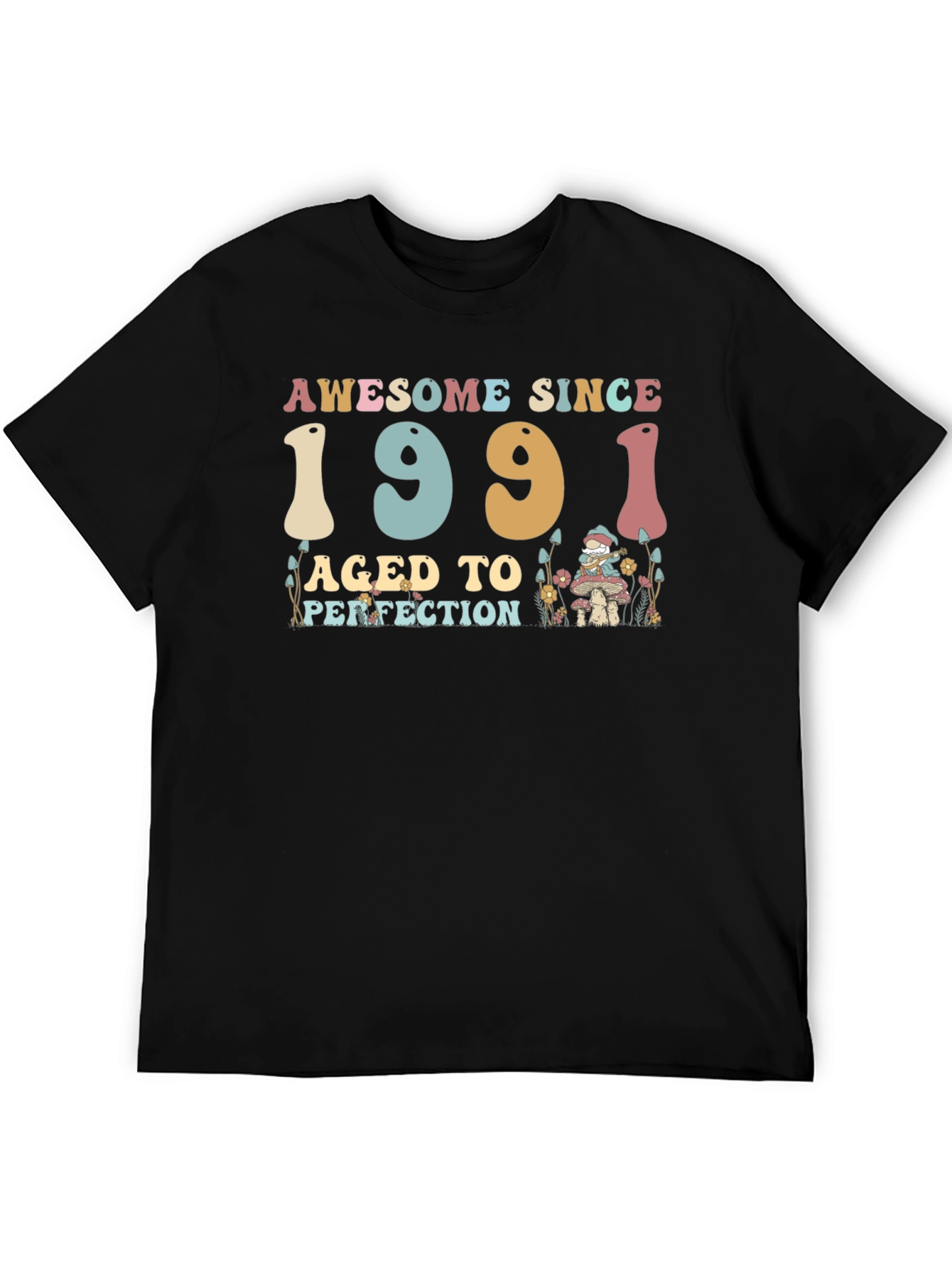 Awesome Since 1991 Aged to Perfection Black T-Shirt