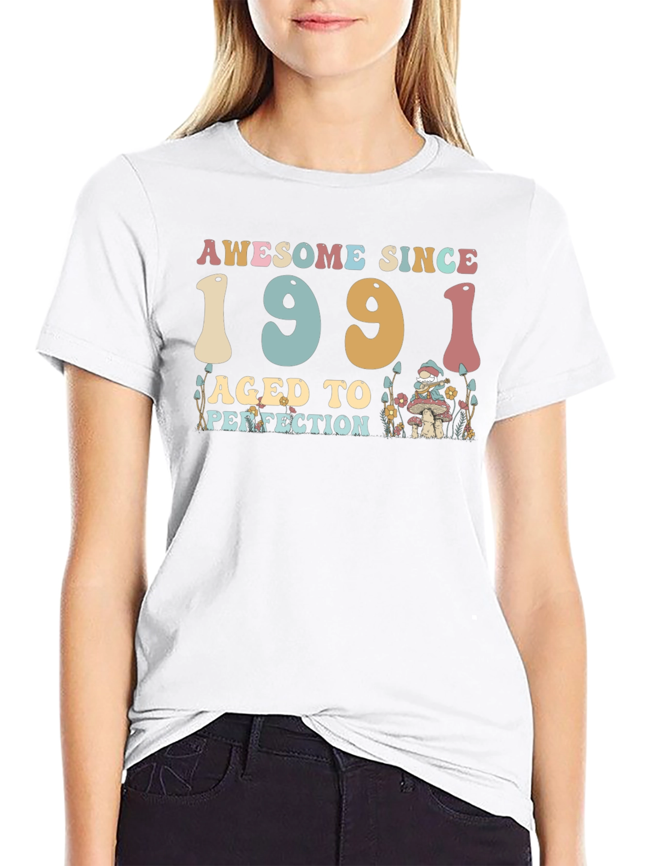 Awesome Since 1991 Aged to Perfection Black T-Shirt