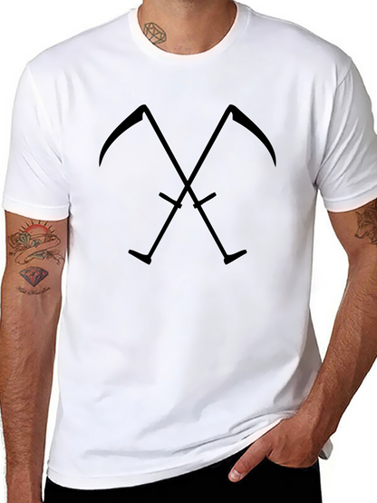 Grim Reaper Scythes Crossed Graphic T-Shirt