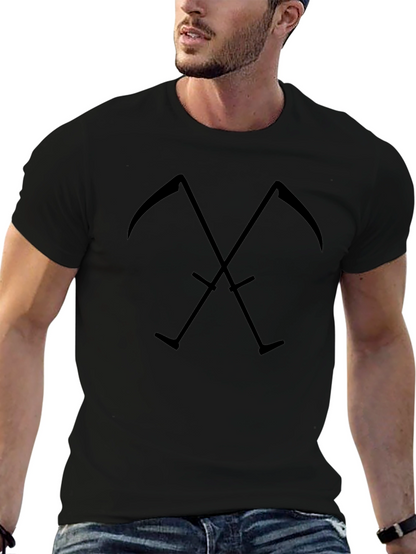 Grim Reaper Scythes Crossed Graphic T-Shirt
