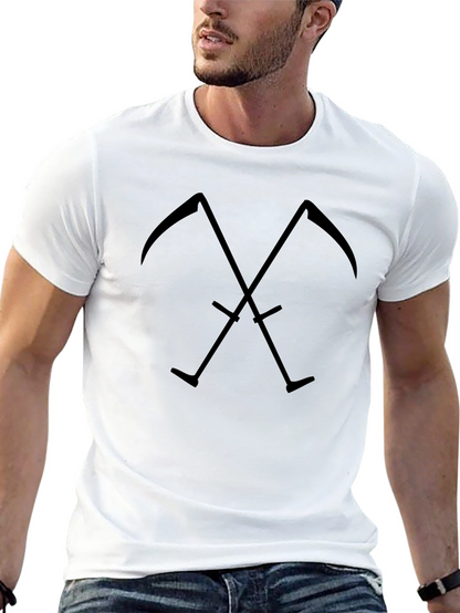 Grim Reaper Scythes Crossed Graphic T-Shirt