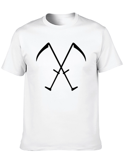 Grim Reaper Scythes Crossed Graphic T-Shirt