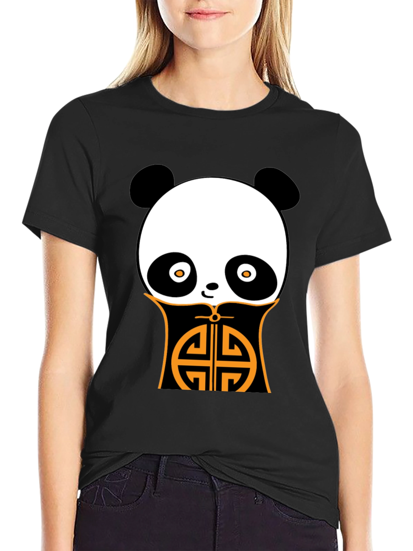 Panda Graphic Black Tee