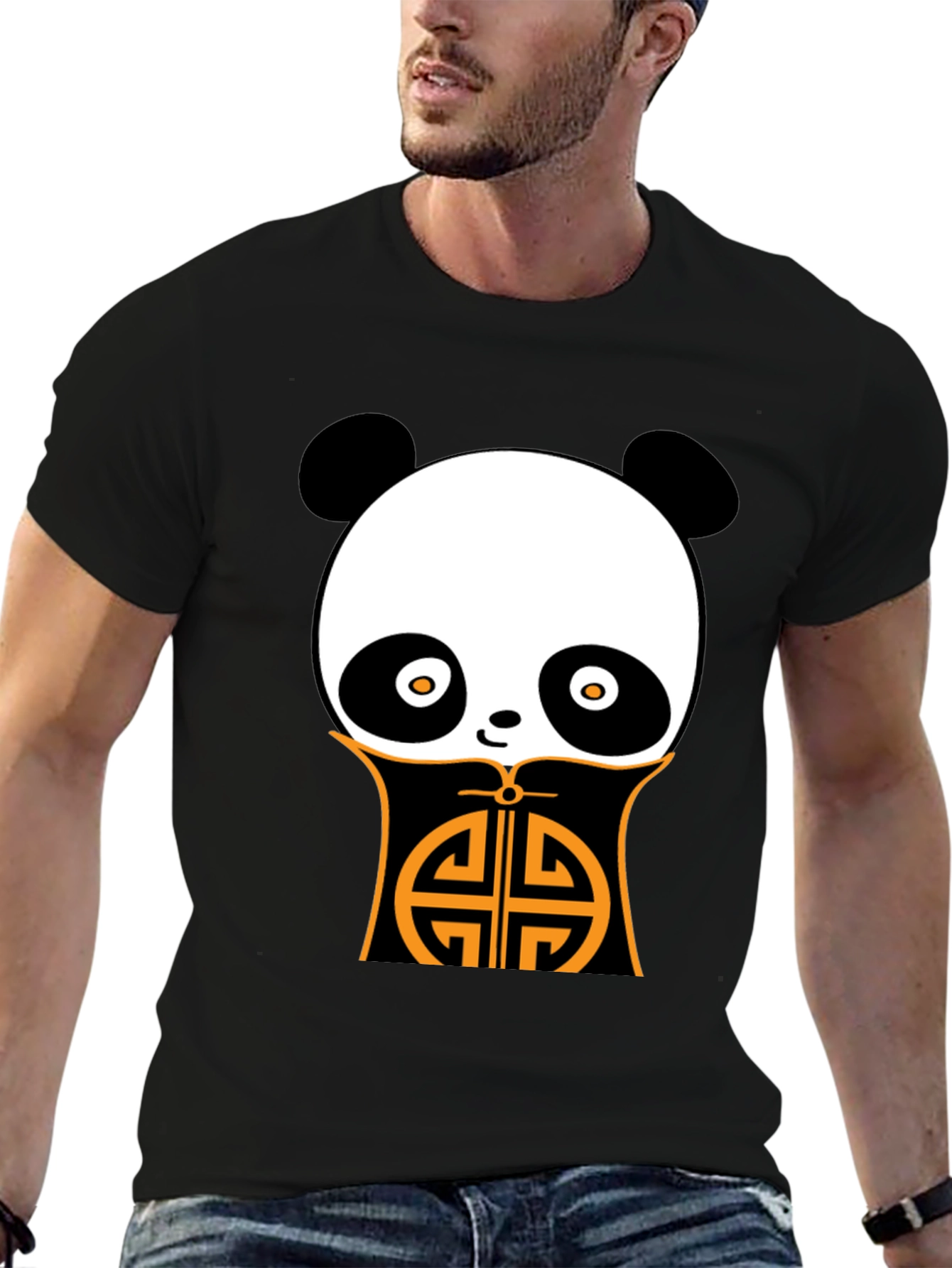 Panda Graphic Black Tee
