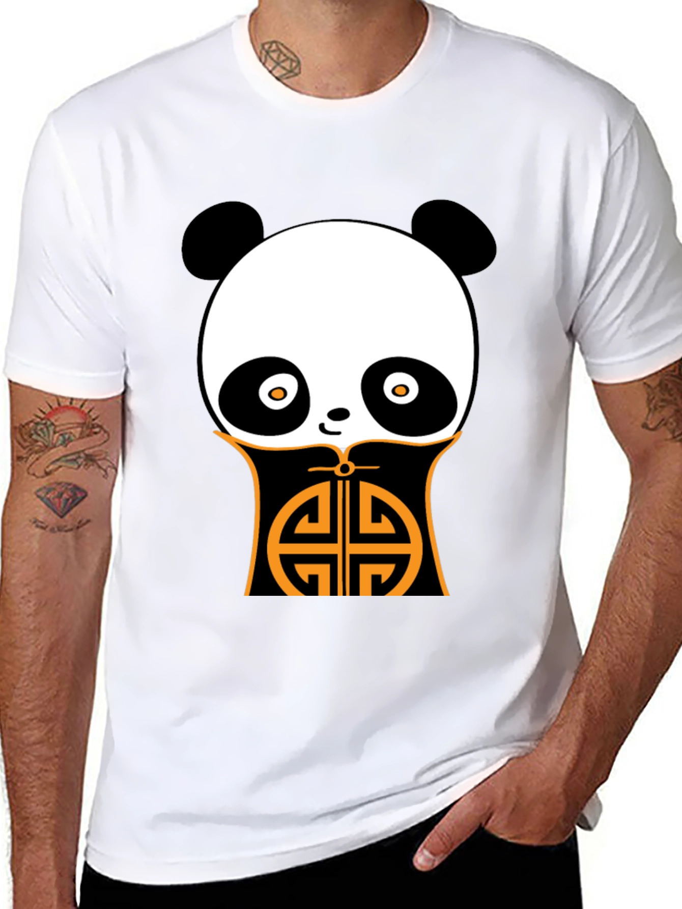 Panda Graphic Black Tee