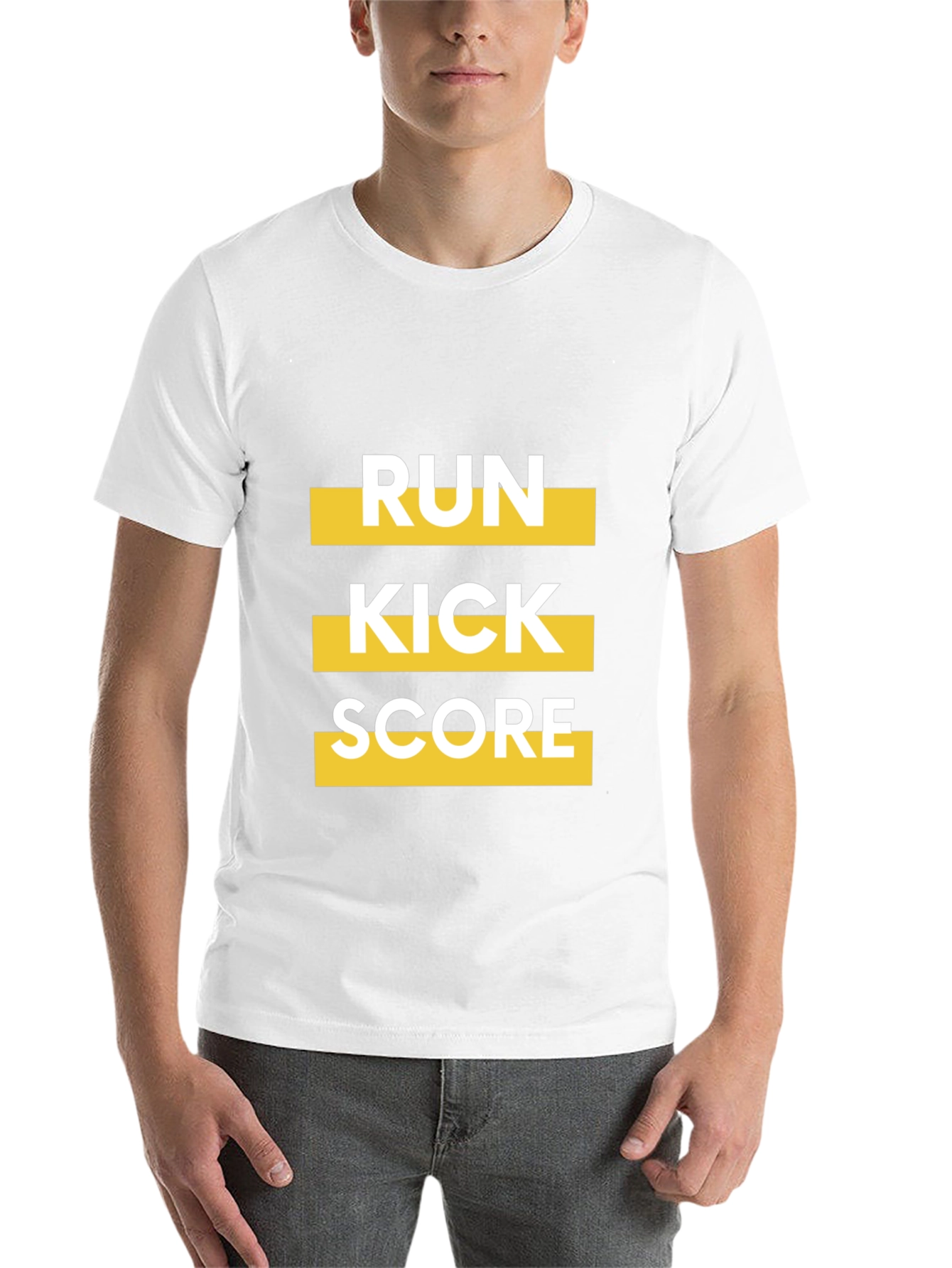 Run Kick Score Black Graphic Tee