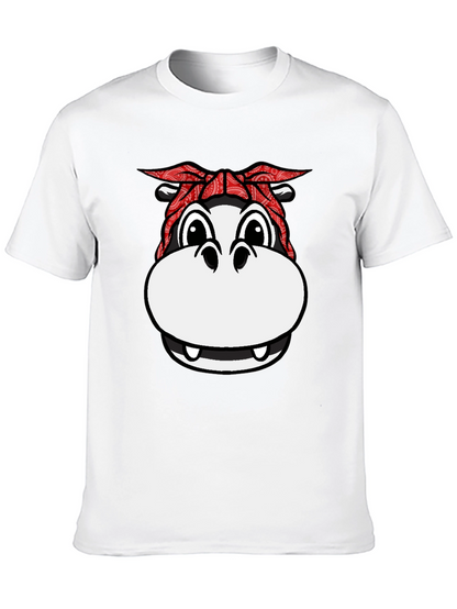 Gangster Hippo T-Shirt - Funny Animal Graphic Tee