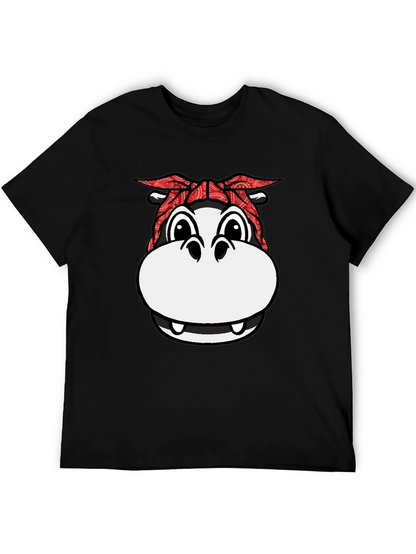 Gangster Hippo T-Shirt - Funny Animal Graphic Tee