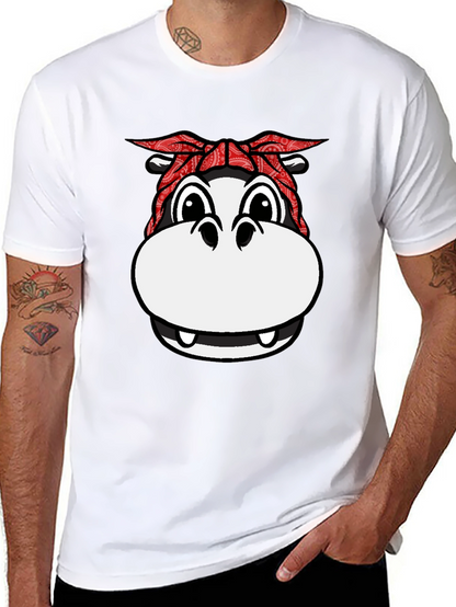 Gangster Hippo T-Shirt - Funny Animal Graphic Tee