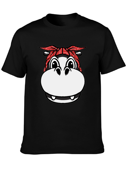 Gangster Hippo T-Shirt - Funny Animal Graphic Tee