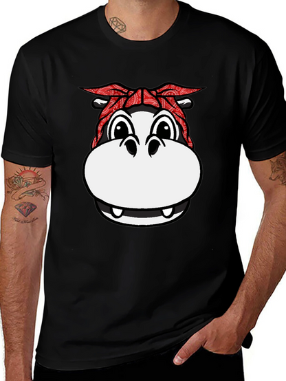 Gangster Hippo T-Shirt - Funny Animal Graphic Tee