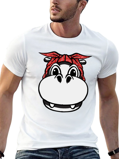 Gangster Hippo T-Shirt - Funny Animal Graphic Tee