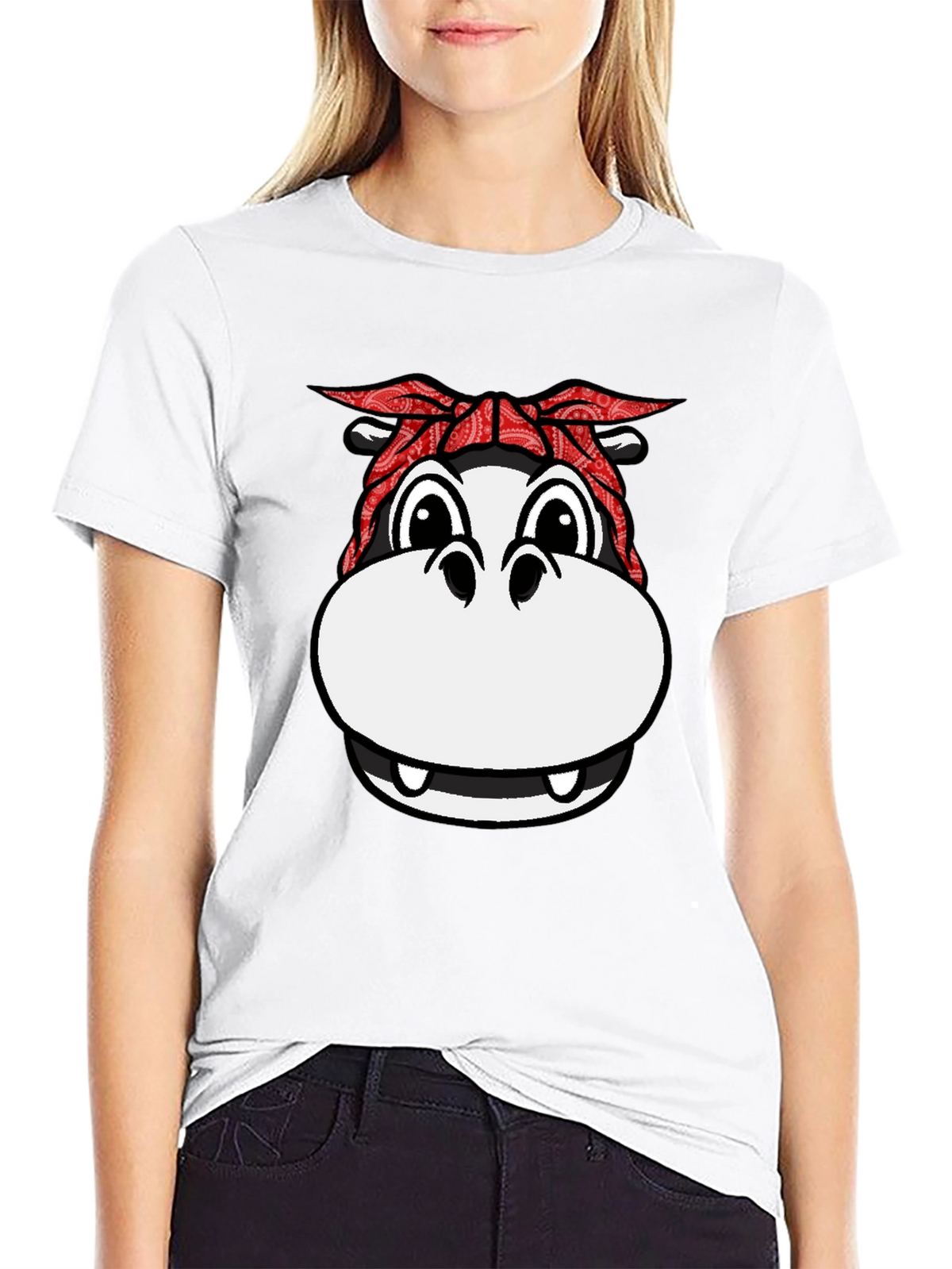Gangster Hippo T-Shirt - Funny Animal Graphic Tee