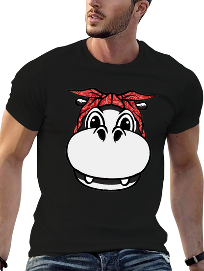 Gangster Hippo T-Shirt - Funny Animal Graphic Tee