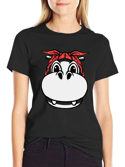 Gangster Hippo T-Shirt - Funny Animal Graphic Tee