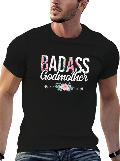 Badass Godmother Floral Graphic T-Shirt