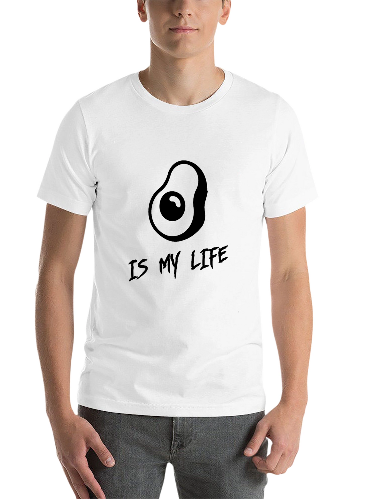 Avocado Is My Life Black Graphic Tee